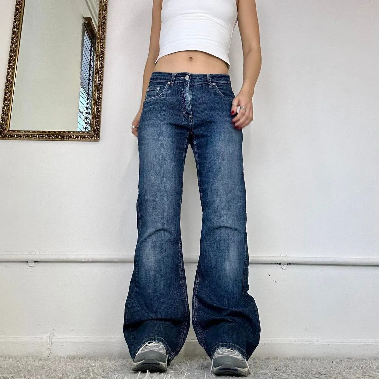 00's wide leg jeans