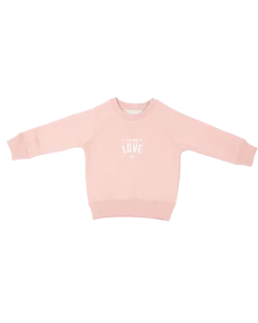 All You Need Is Love Sweatshirt in Blush