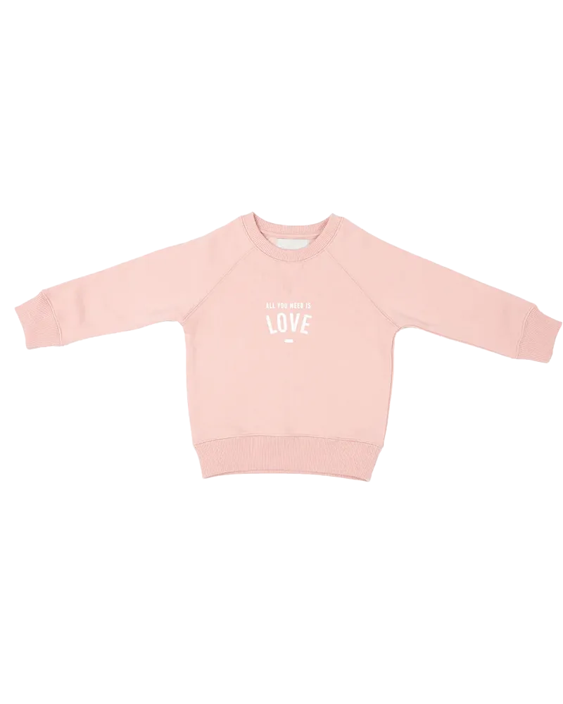 All You Need Is Love Sweatshirt in Blush