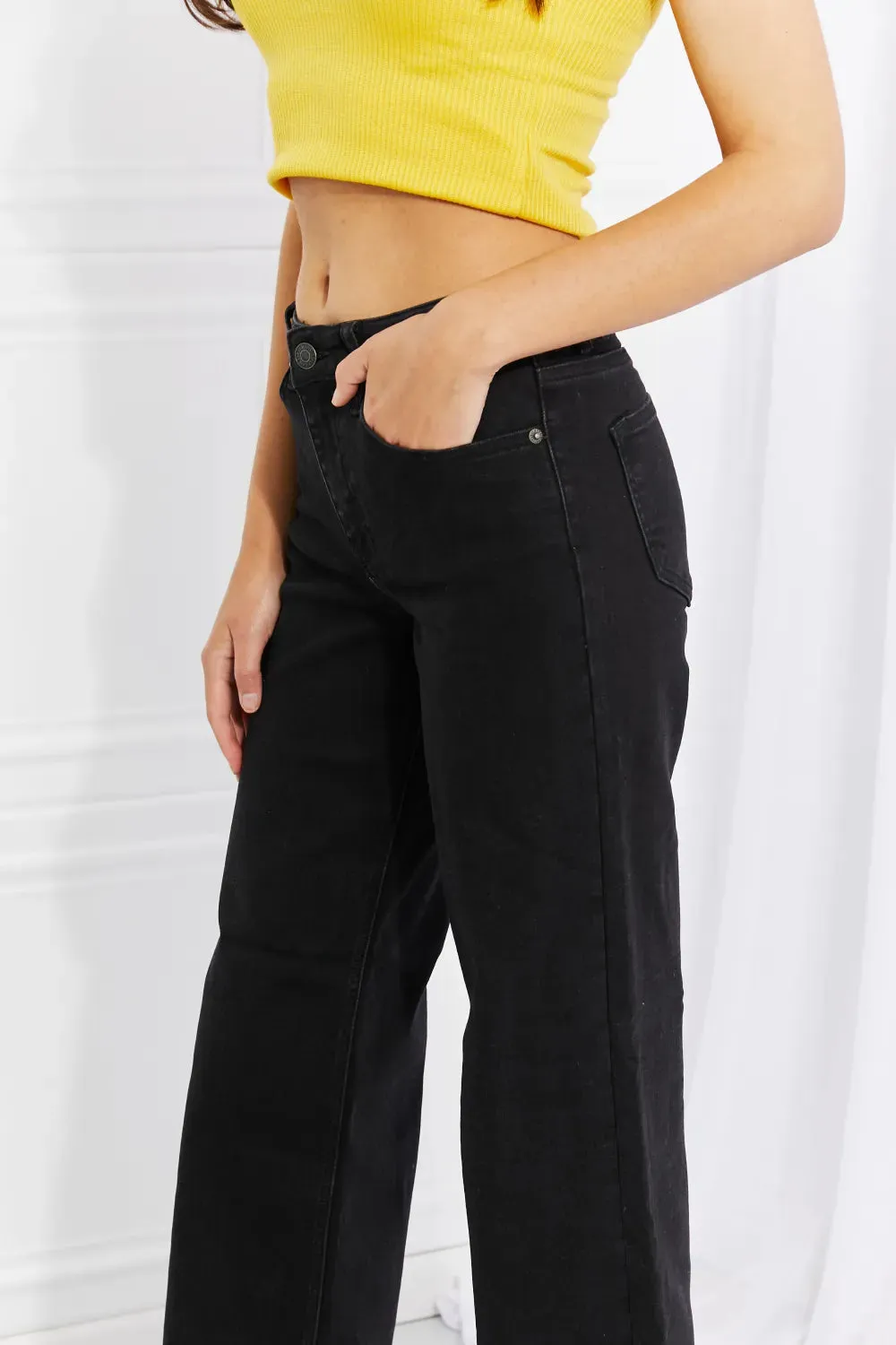 Amanda Midrise Wide Leg Jeans