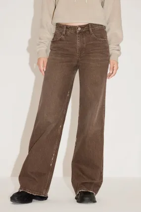 Angel Collection Embroidered Vintage Khaki Straight Fit Jeans