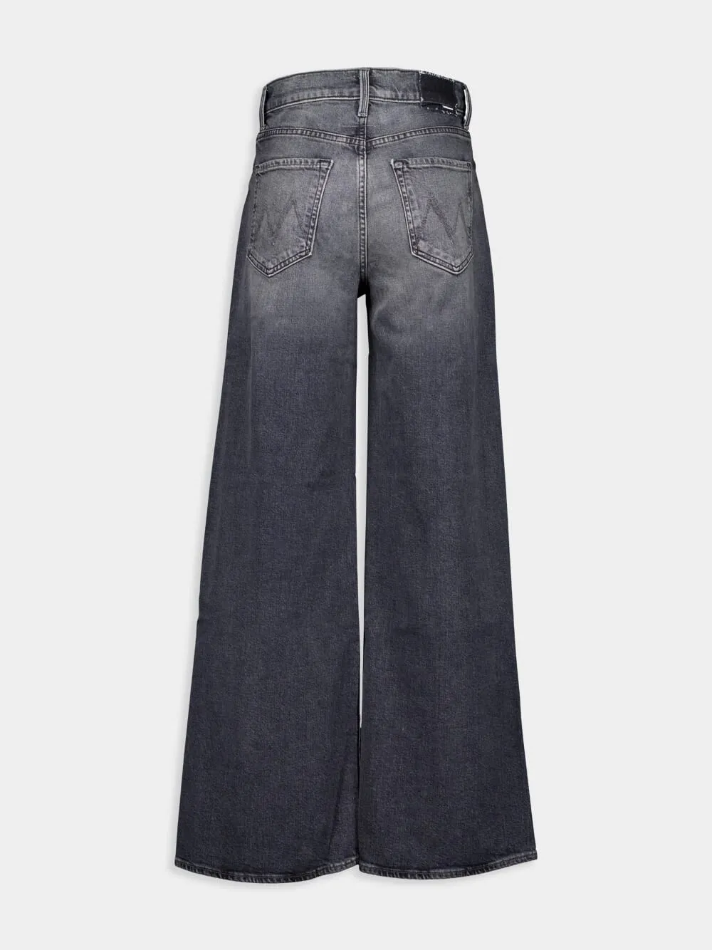 Anthracite Grey Washed Wide-Leg Jeans