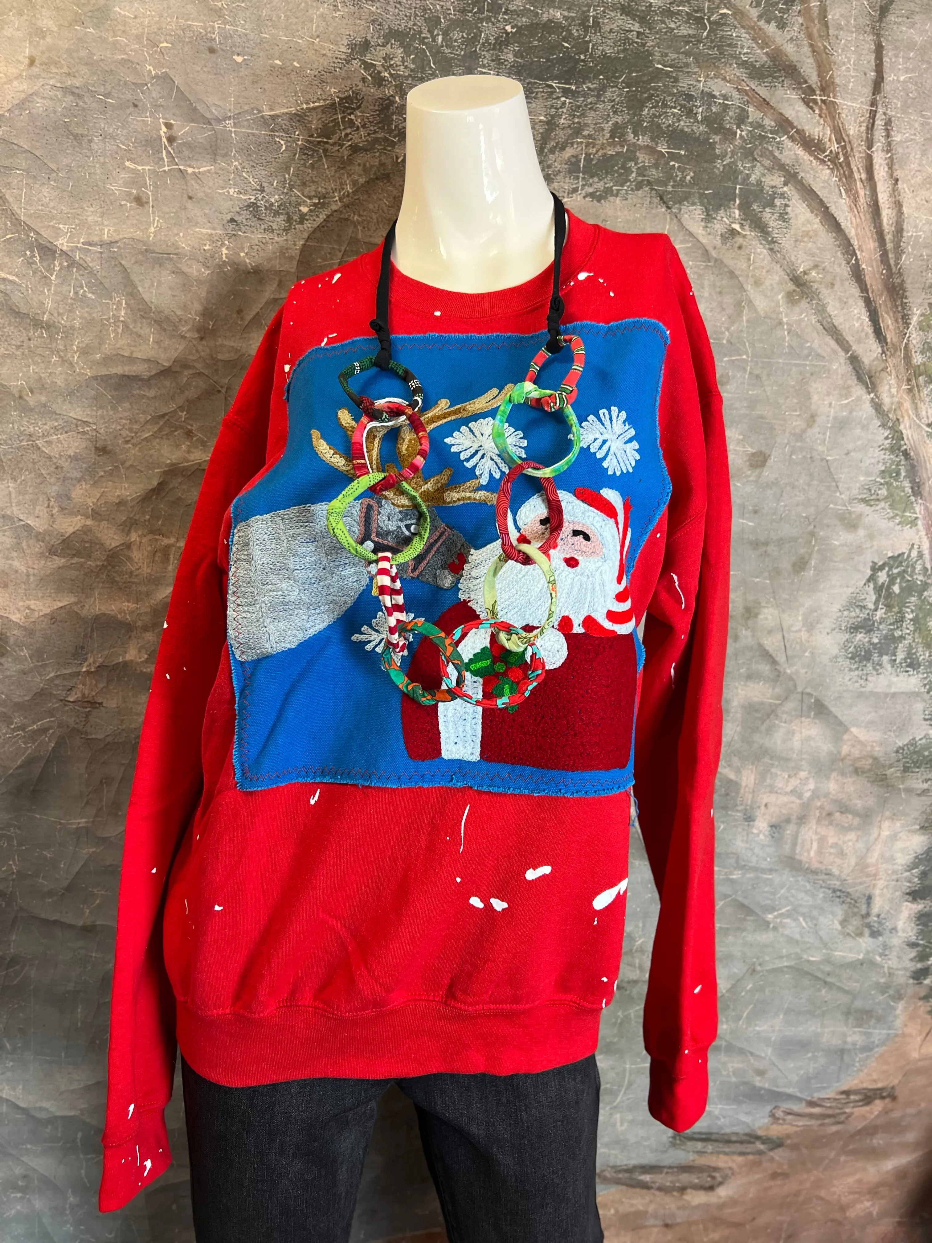 Artisan Santa Sweatshirt-Paint