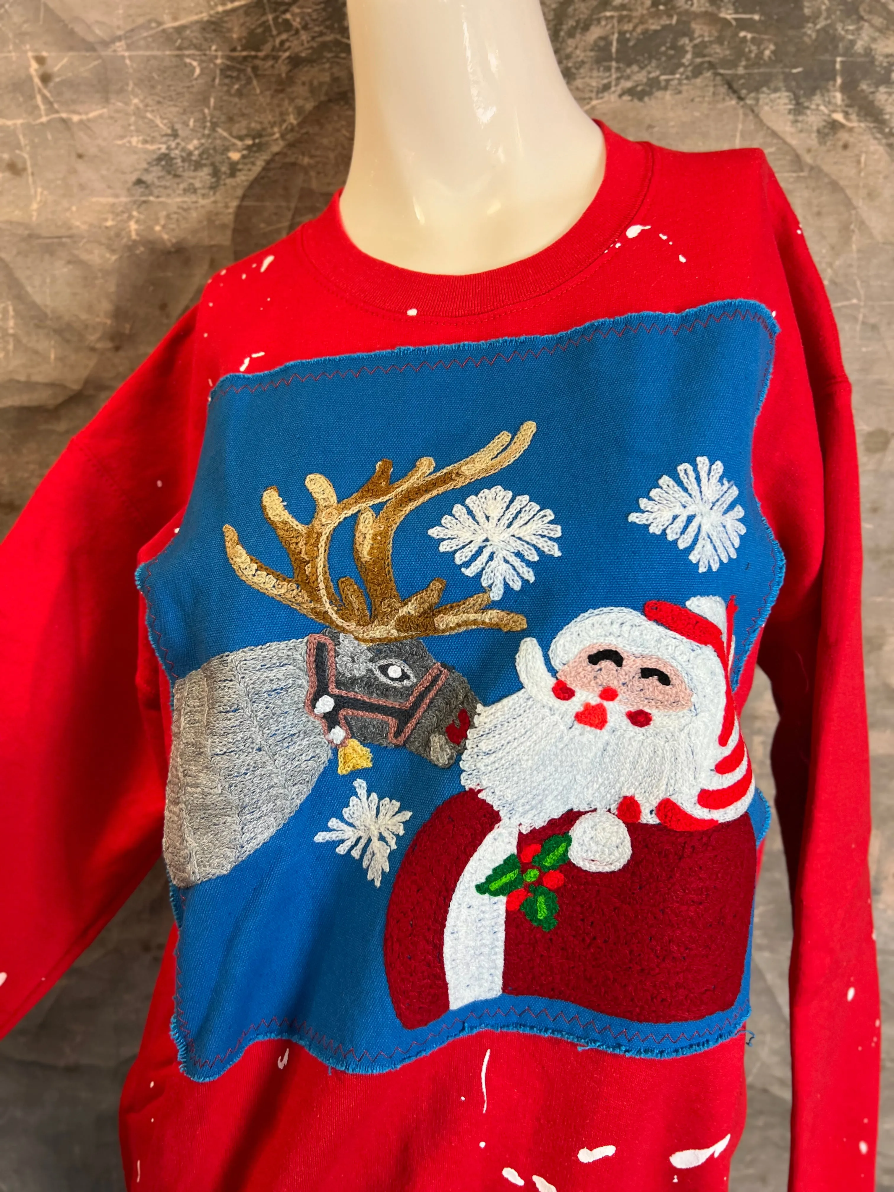 Artisan Santa Sweatshirt-Paint