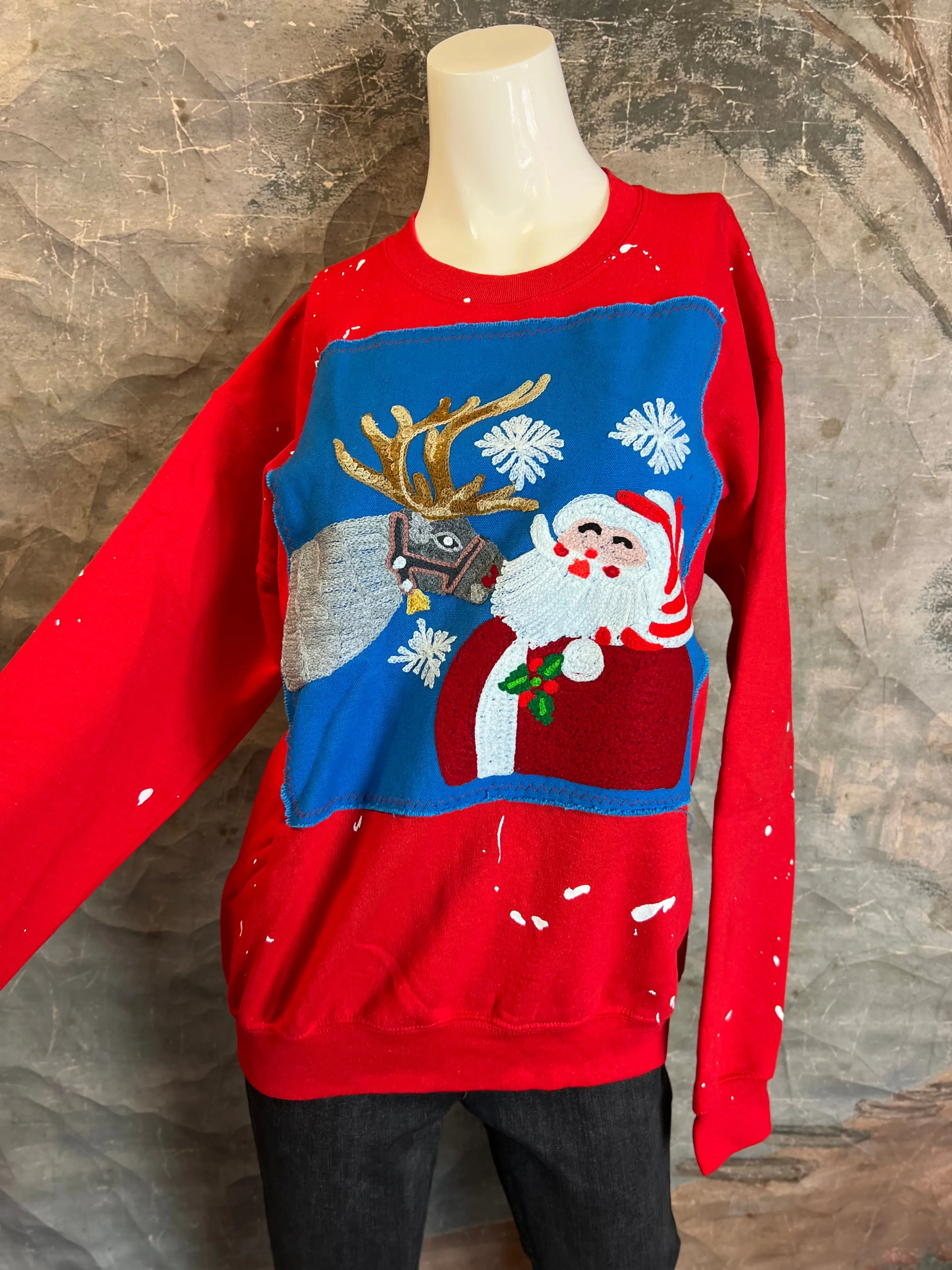 Artisan Santa Sweatshirt-Paint