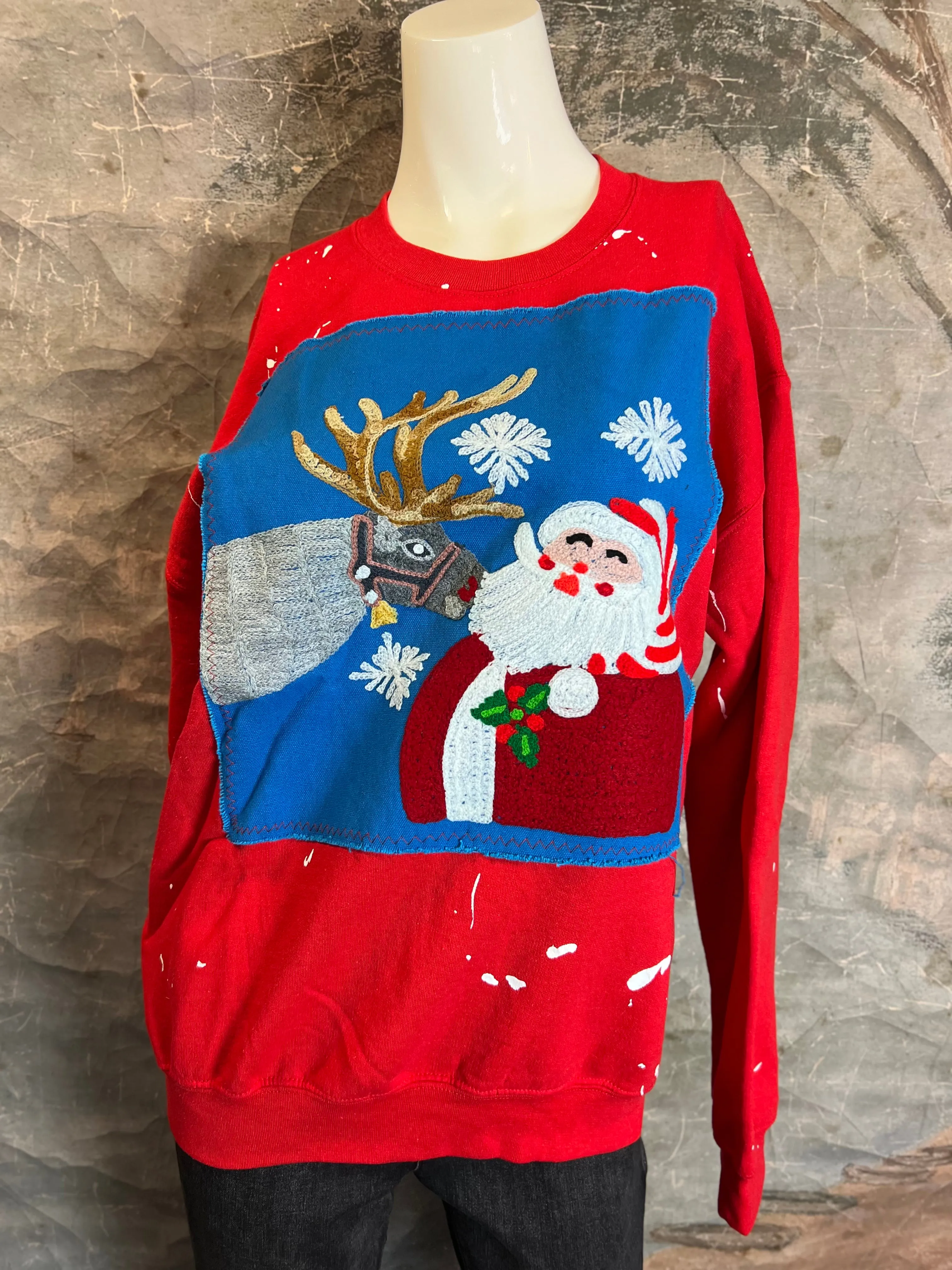 Artisan Santa Sweatshirt-Paint