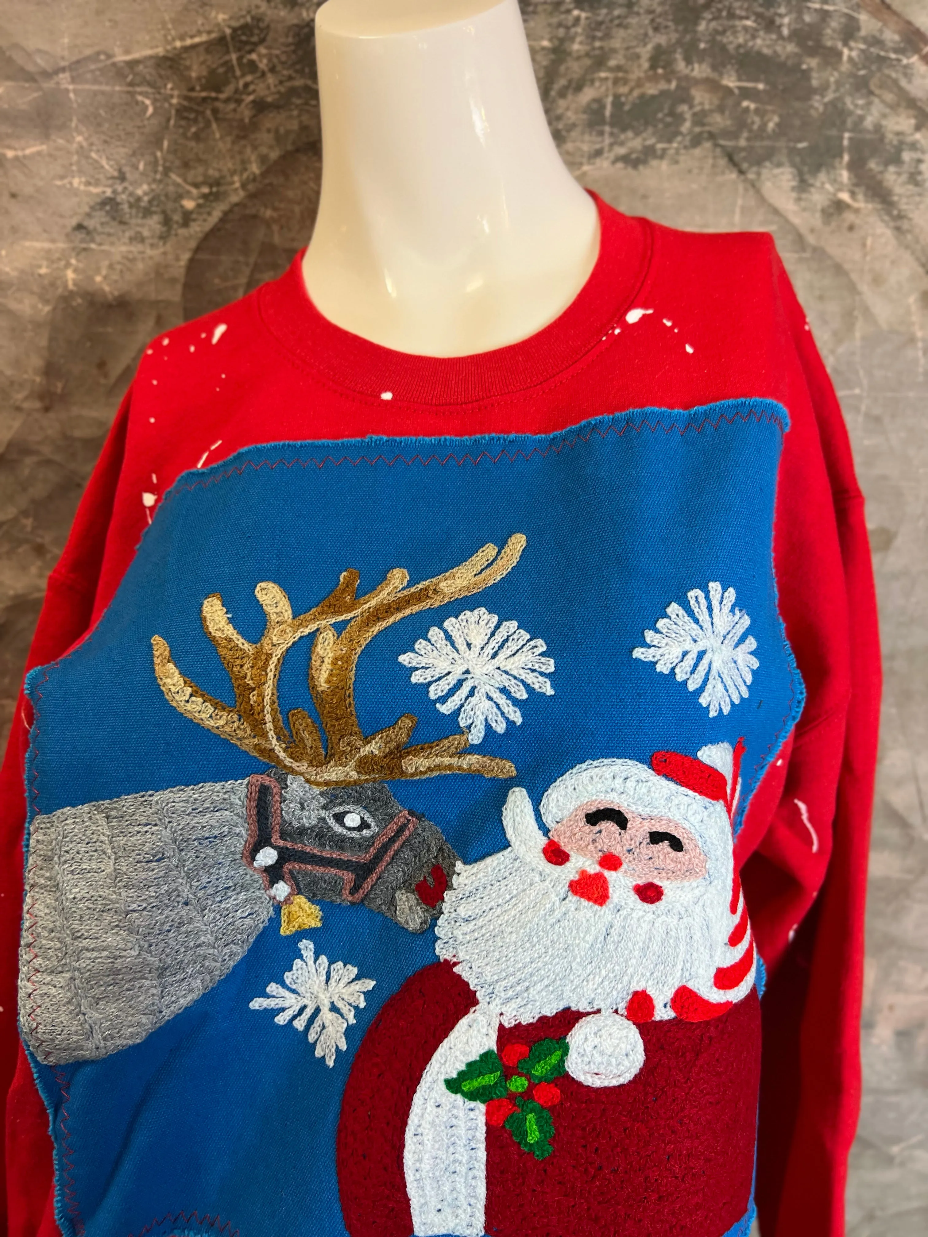 Artisan Santa Sweatshirt-Paint