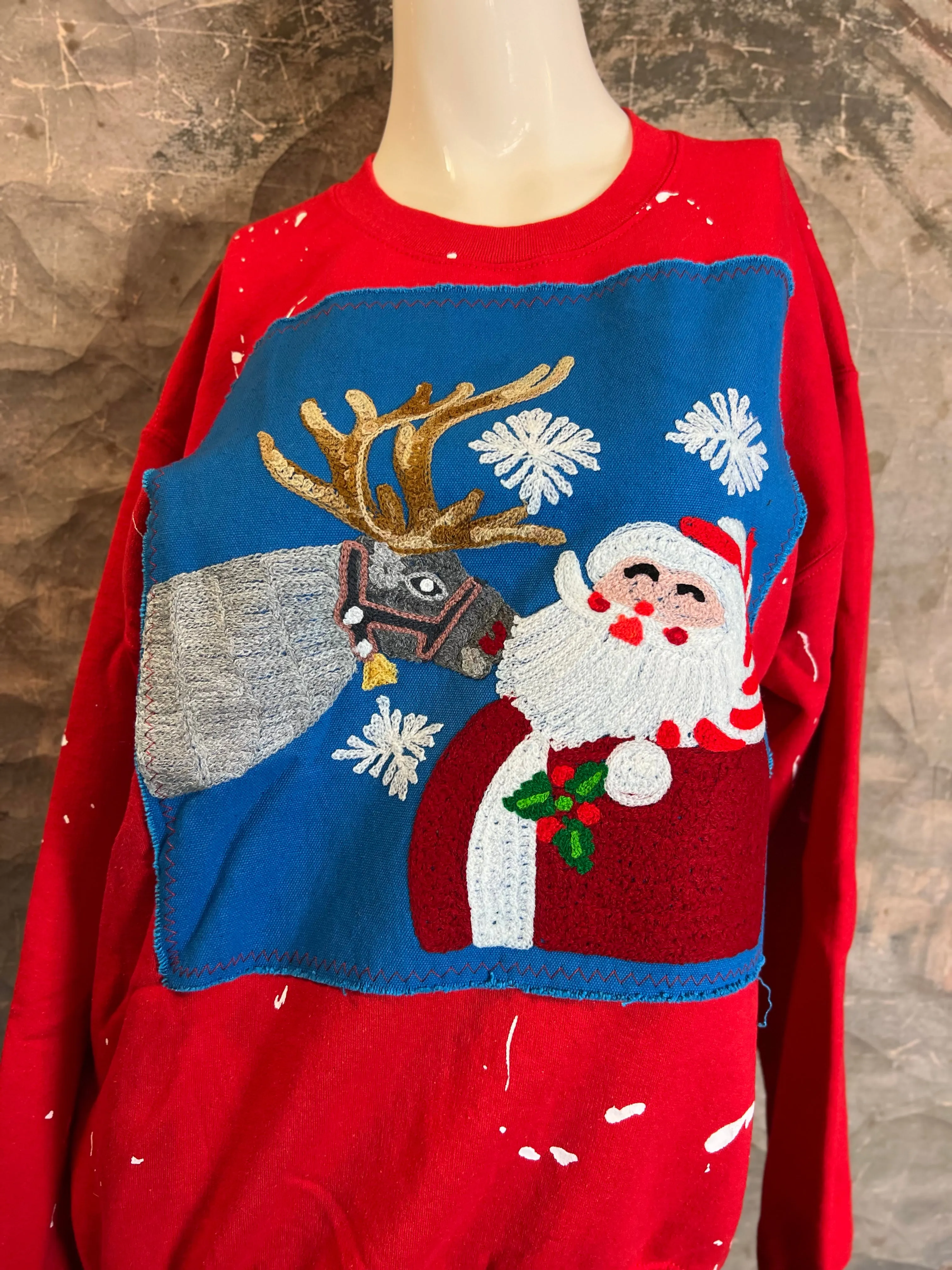 Artisan Santa Sweatshirt-Paint