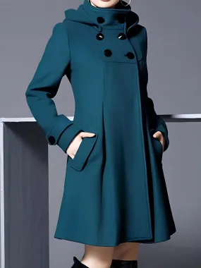 Aseel - Trench Coat with Hood and Side Pockets