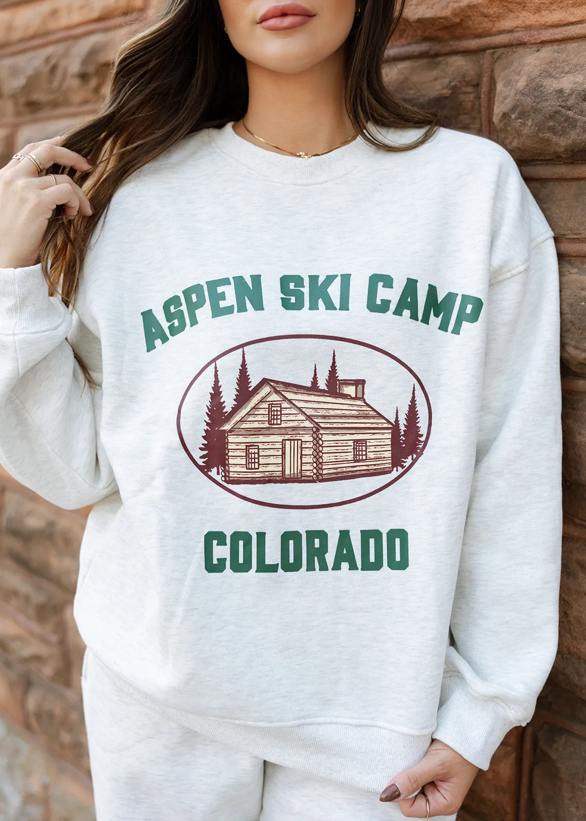 Aspen Ski Camp Heather Grey Sweatshirt