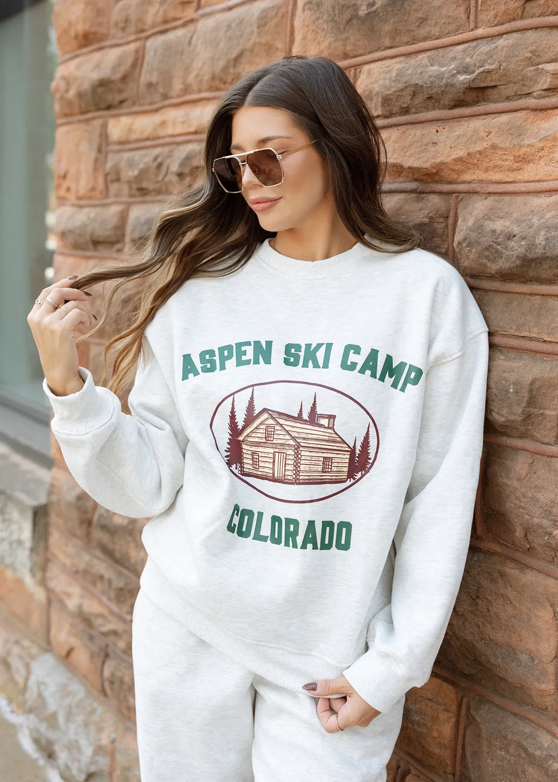 Aspen Ski Camp Heather Grey Sweatshirt