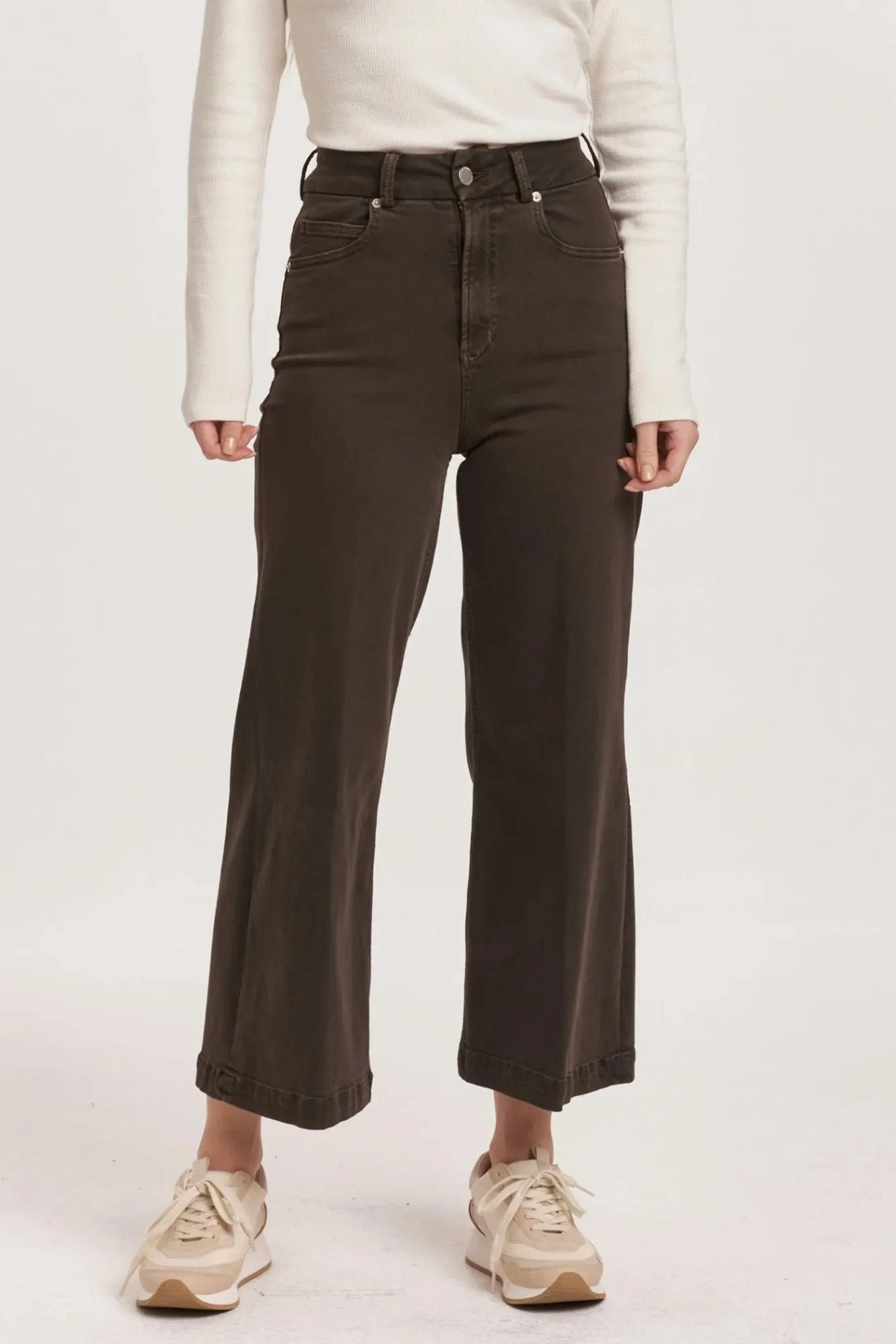 Audrey Cropped Wide Leg Jeans