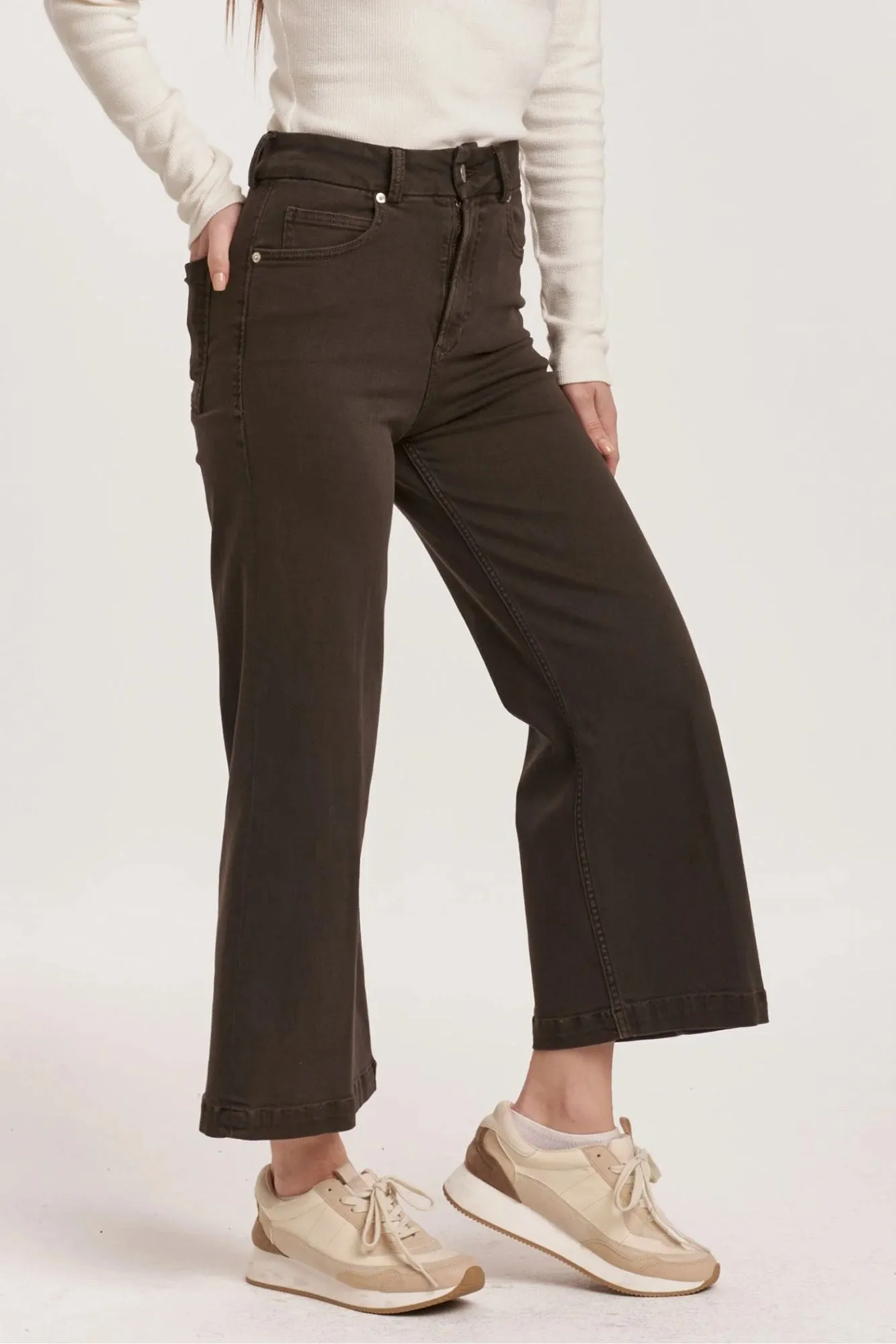 Audrey Cropped Wide Leg Jeans