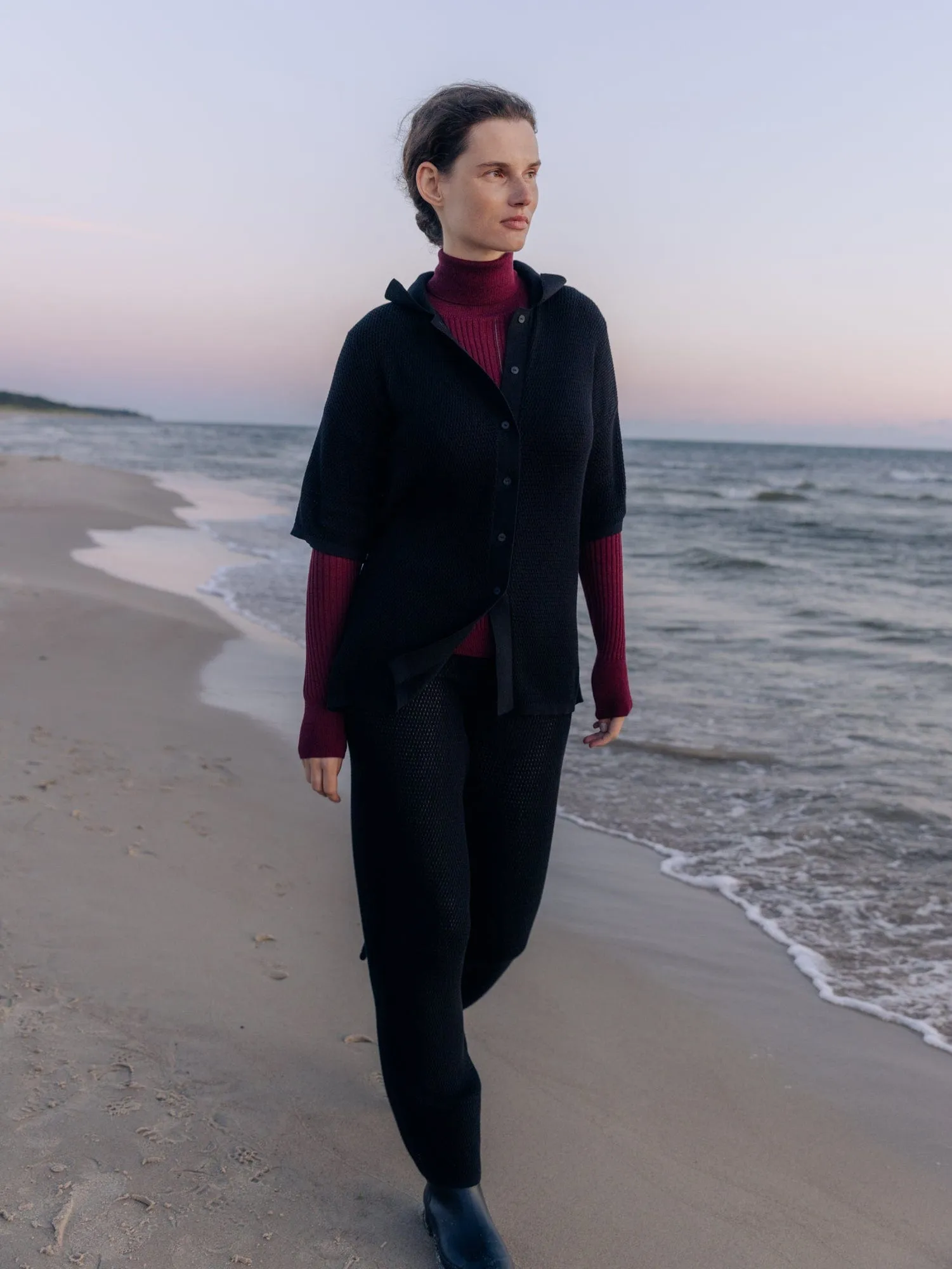 Austė: Hellebore Merino Wool Turtleneck