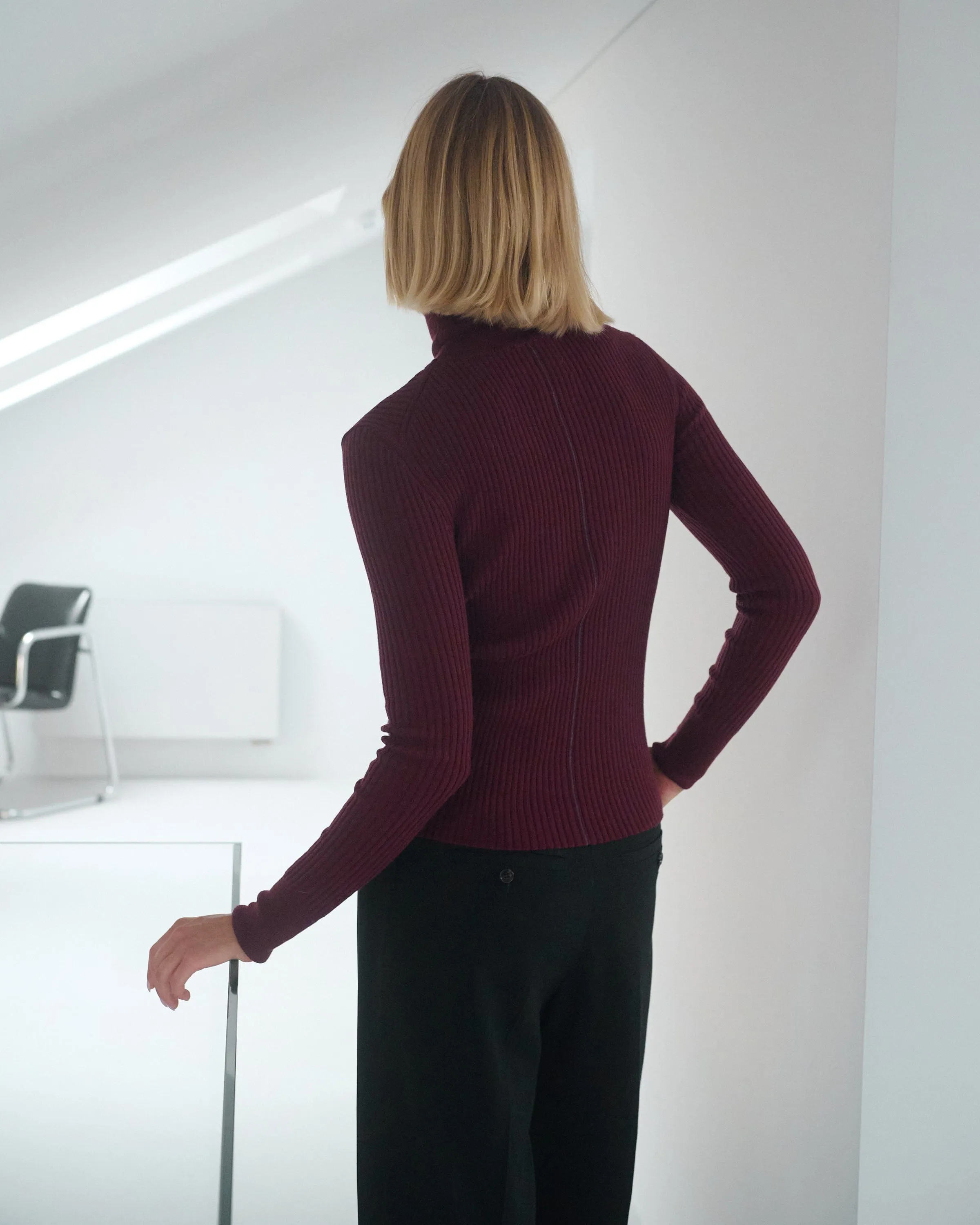 Austė: Hellebore Merino Wool Turtleneck