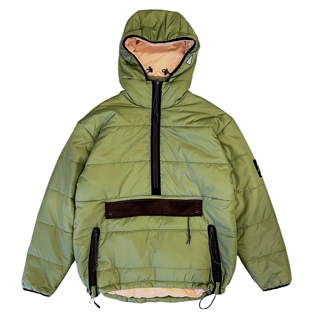 Battle puffy anorak jacket - Sage green