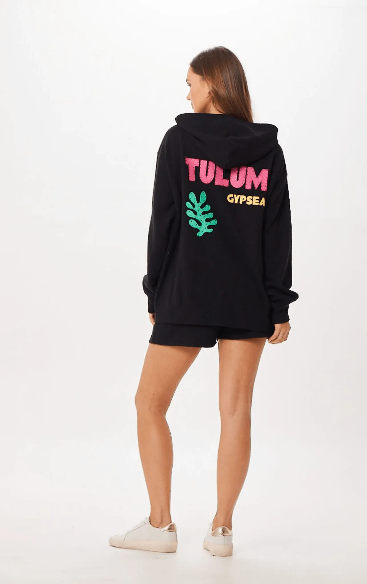 Black Tulum Jet Setter Surf Wash Zip Up