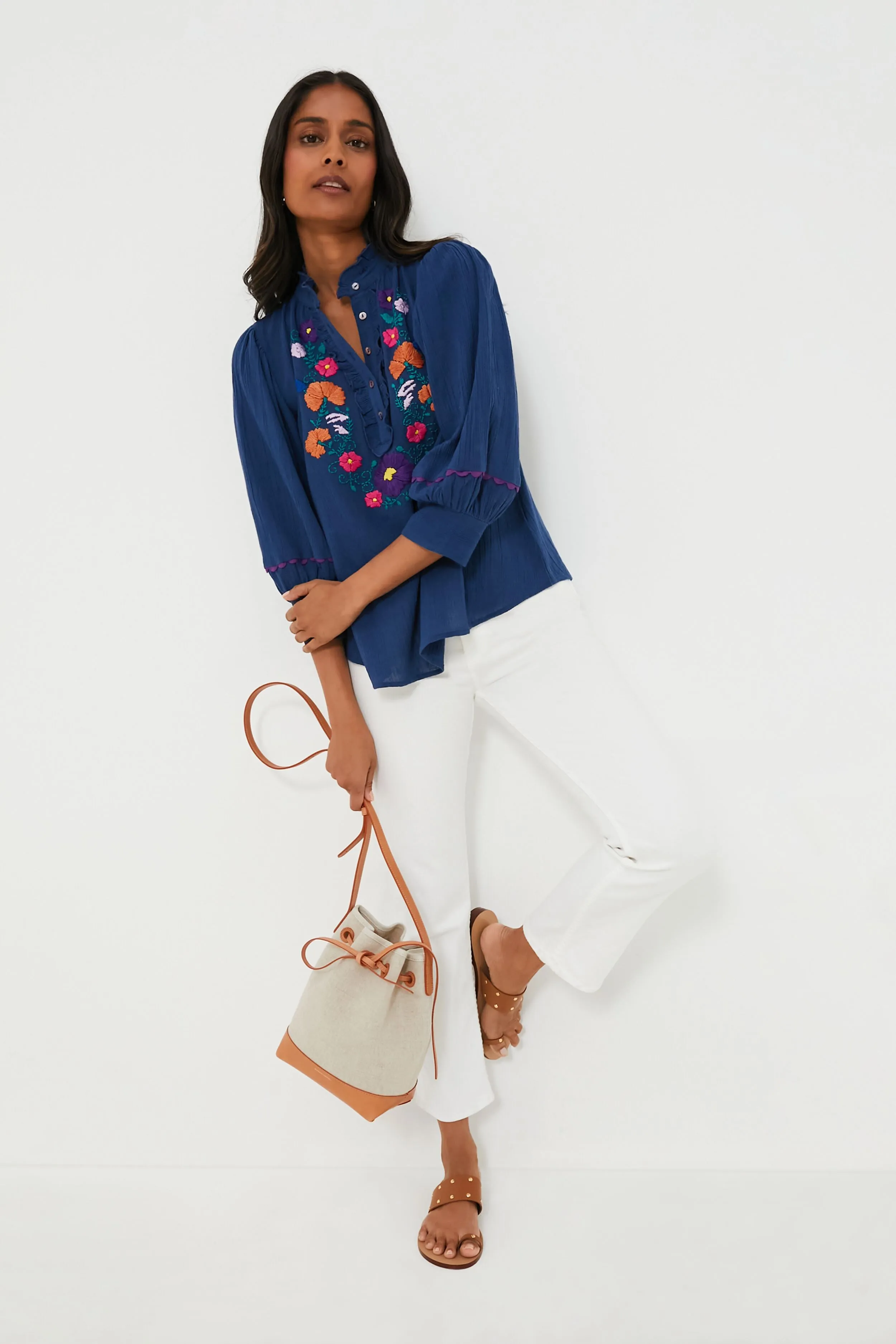 Blue Clotilda Blouse