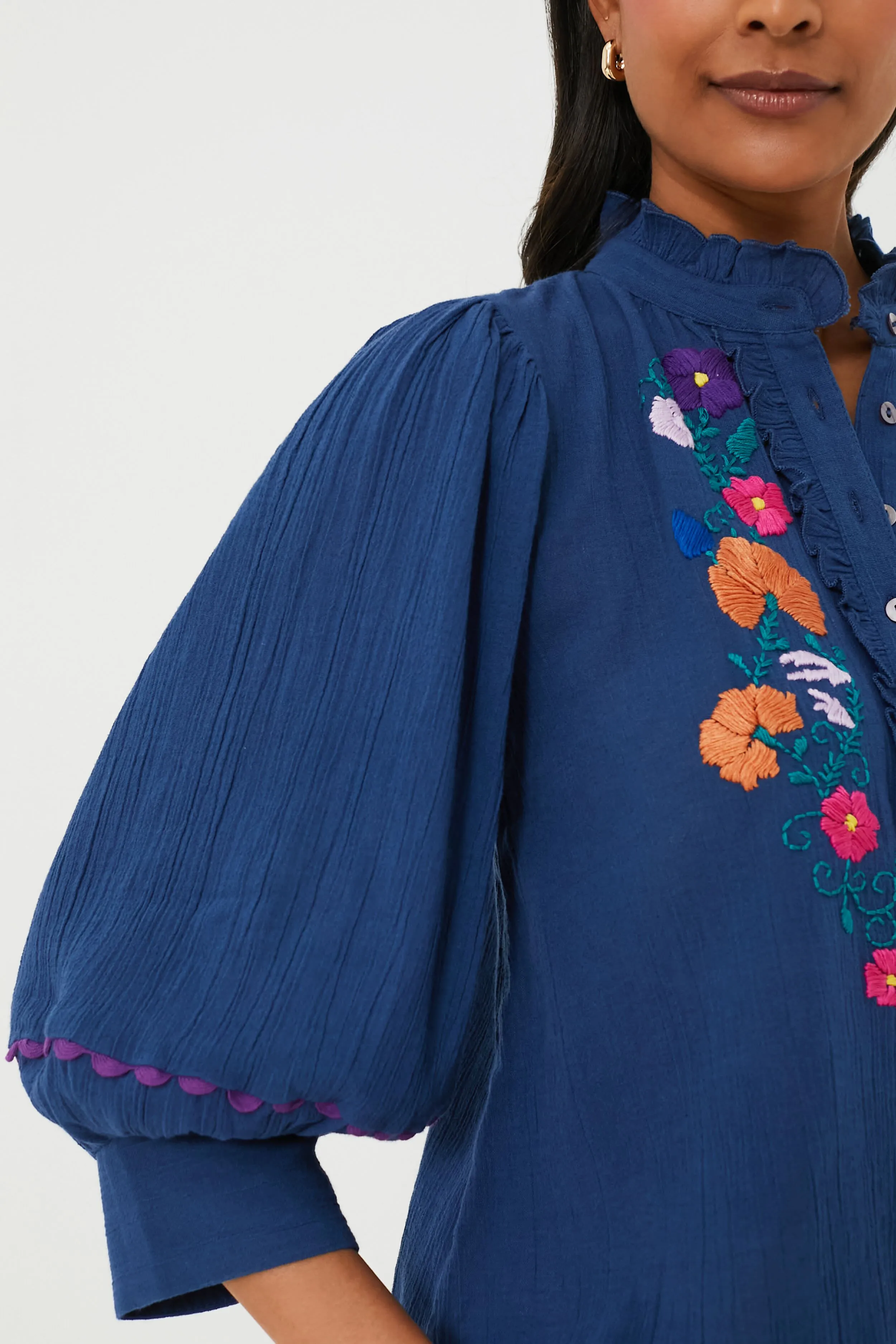 Blue Clotilda Blouse