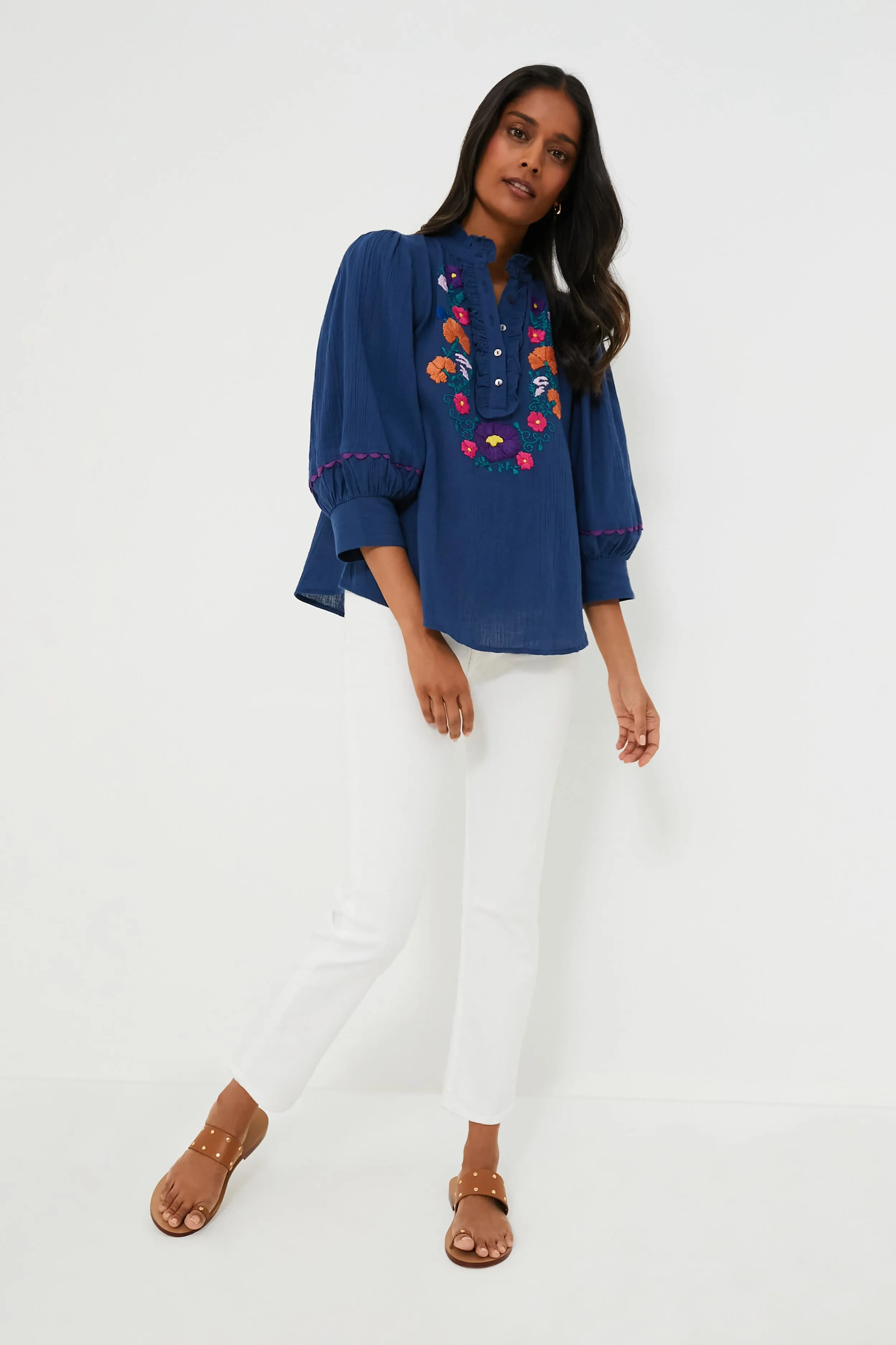 Blue Clotilda Blouse