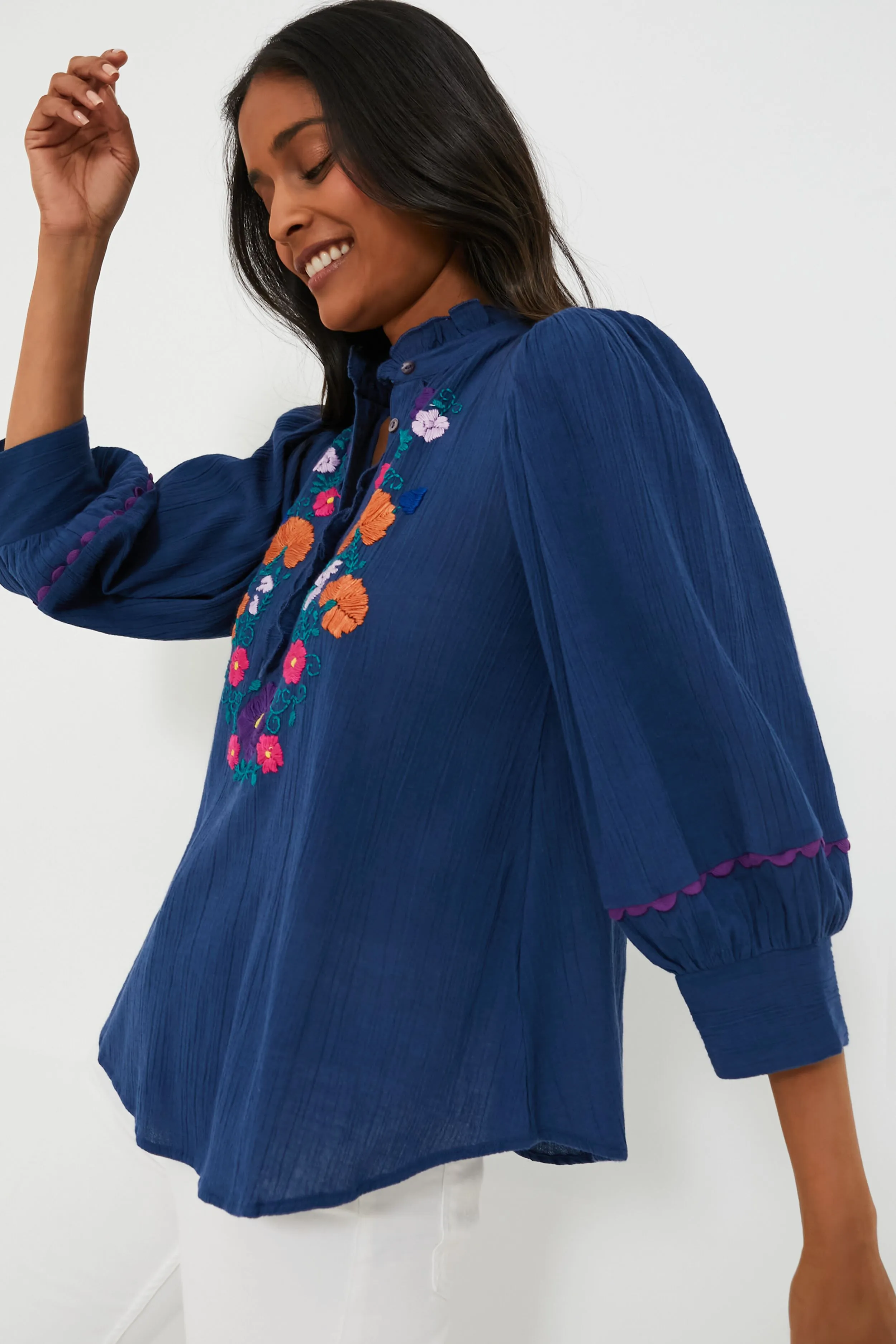 Blue Clotilda Blouse