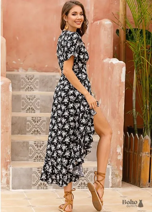 Boho Floral One Piece Summer Midi Dress Aria