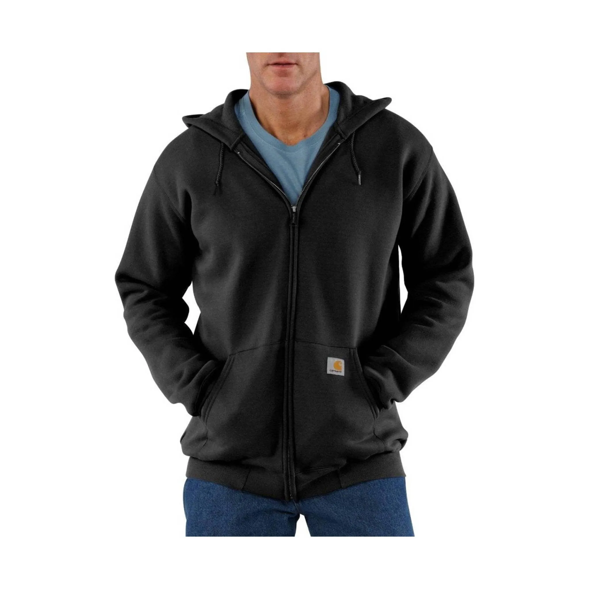 Carhartt Men's Midweight Hooded Zip-Front Sweatshirt - Black