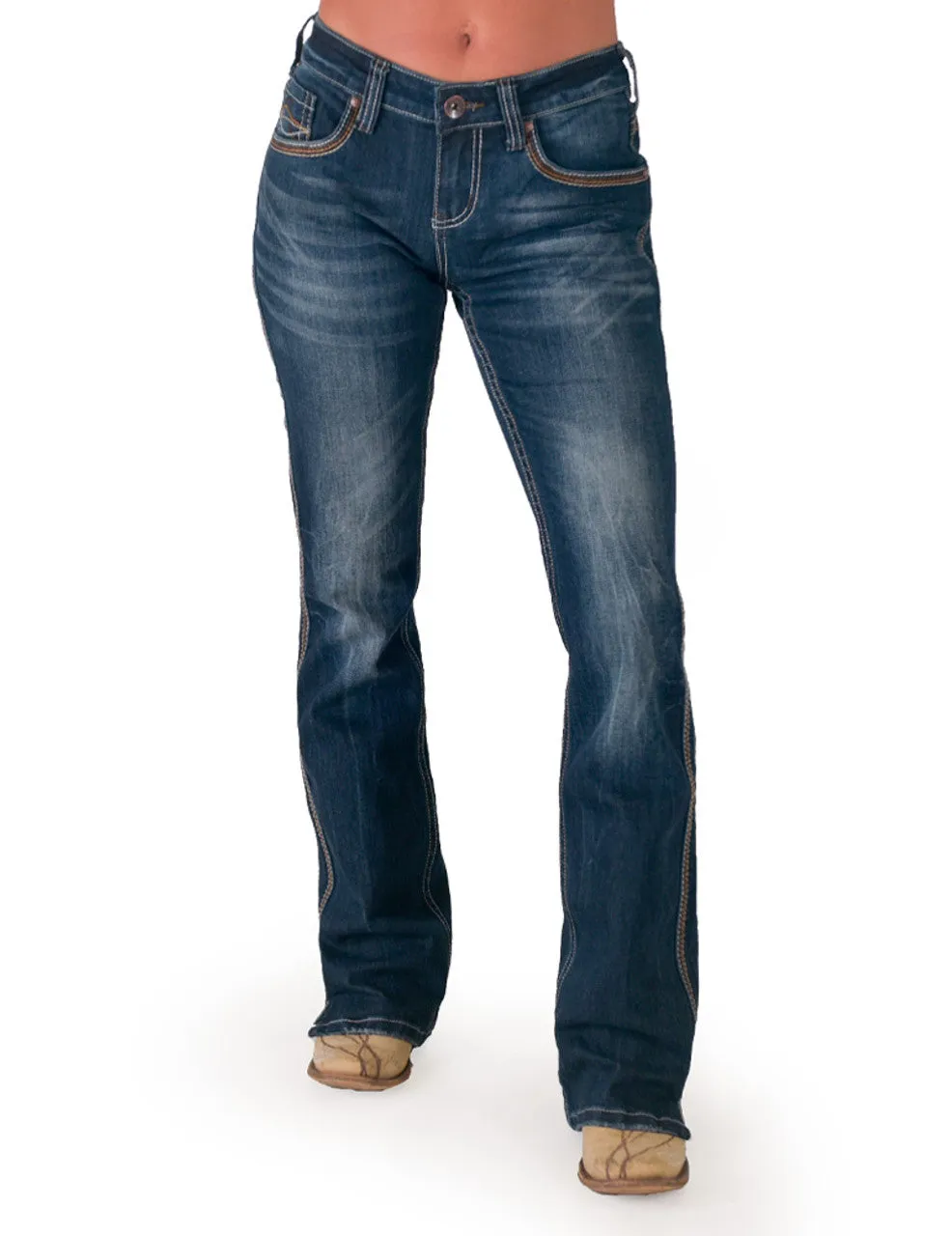 Cowgirl Tuff Conqueror Mid Rise Jean - Conqueror