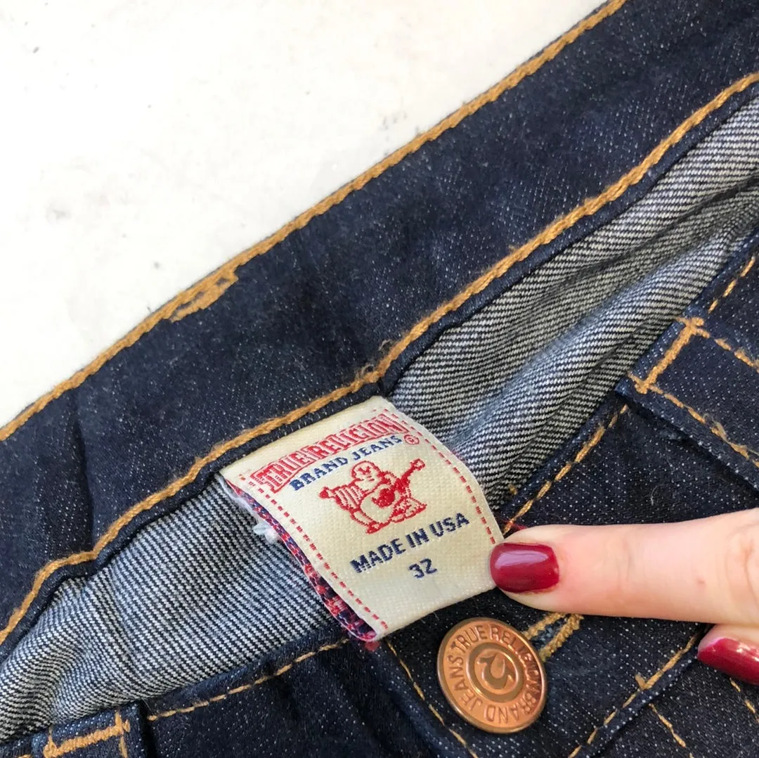 dark wash 00's true religion jeans