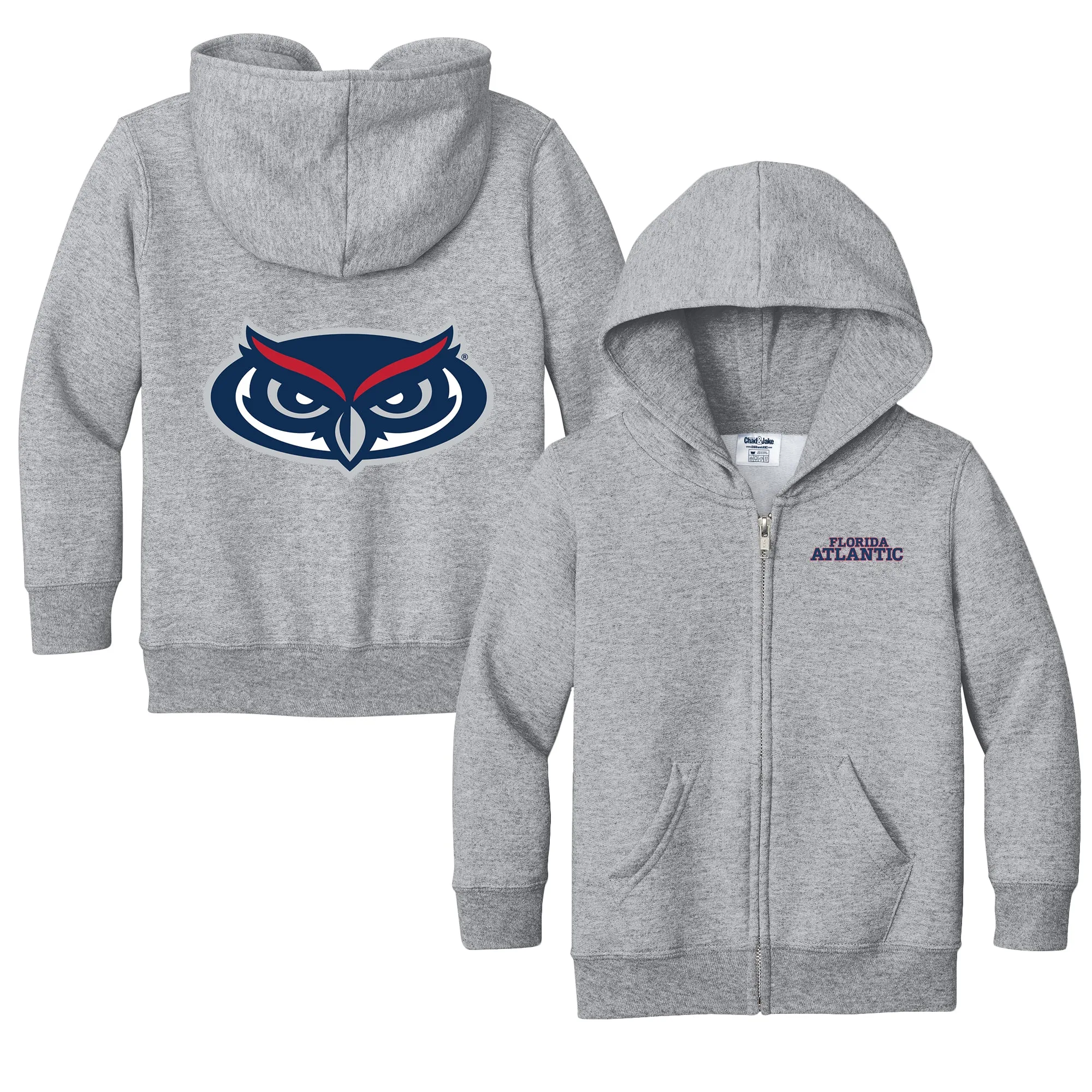 FAU Owls Logo Toddler Full-Zip Sweatshirt