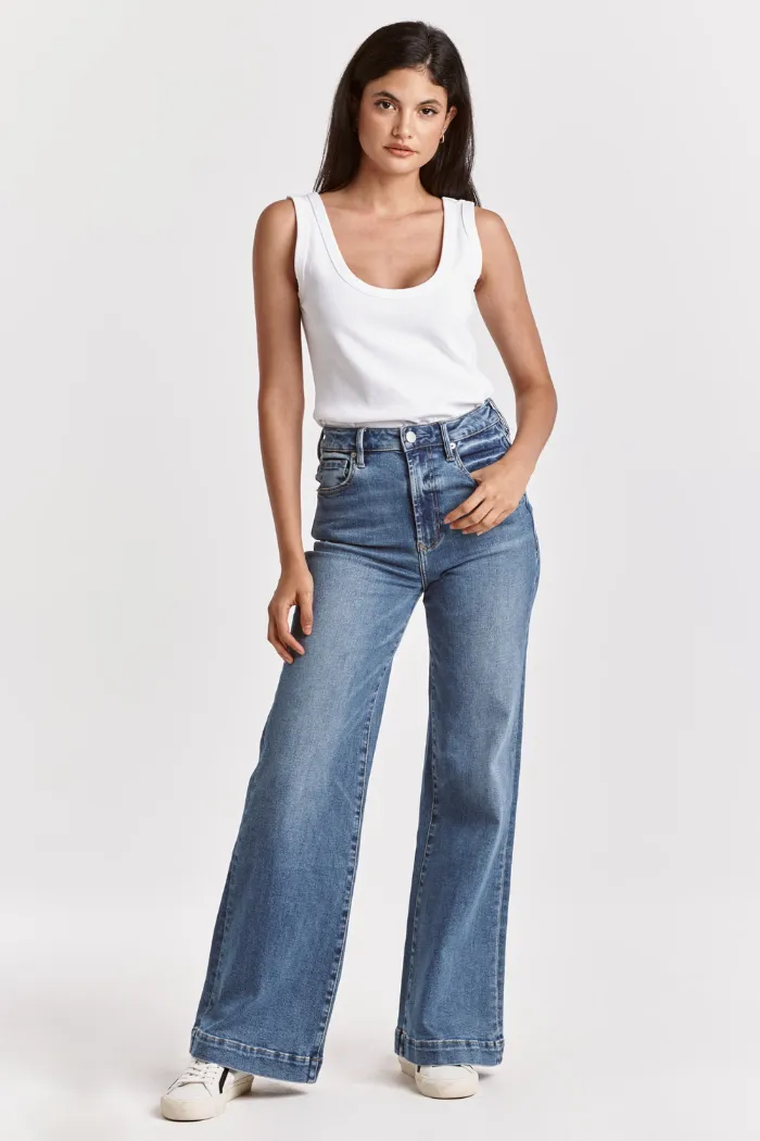 Fiona National Super High Rise Wide Leg Jeans