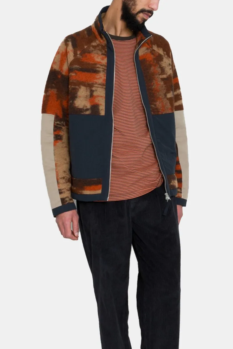 Folk Signal Fleece (Rust Multi Jacquard)