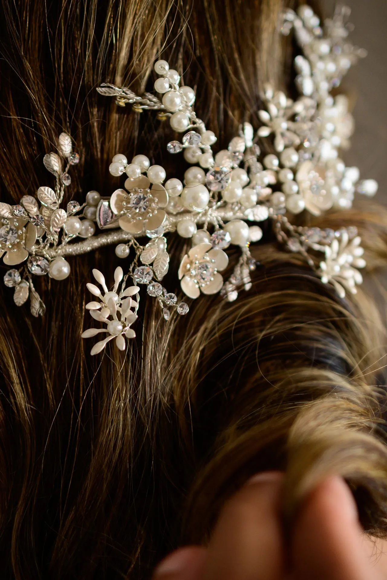 Ivory Blossoming Branch Head Piece