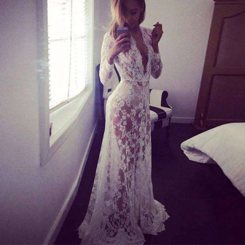 Lace Boho Gown