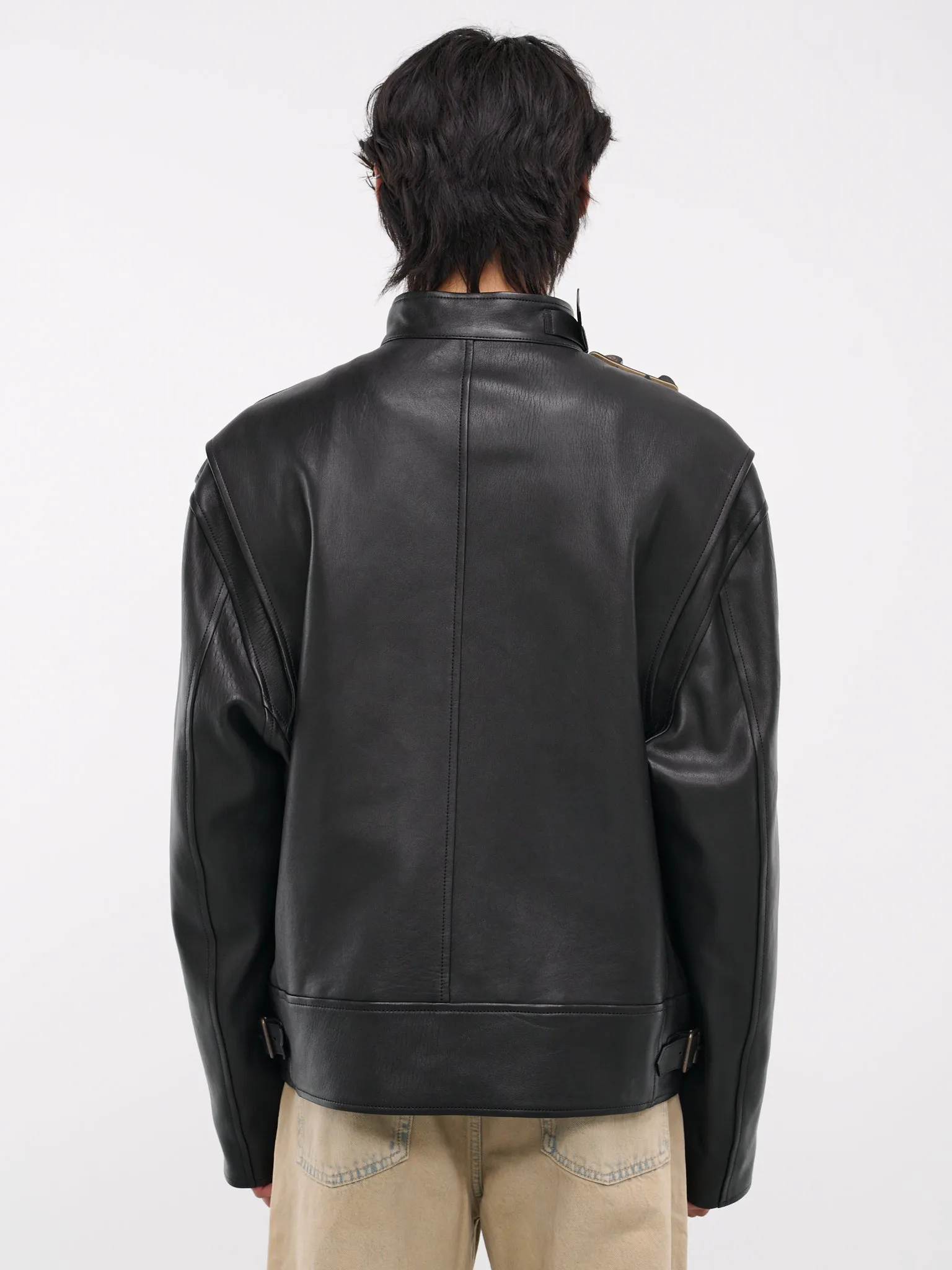 Leather Jacket (H526Y34L24-1100-BLACK)