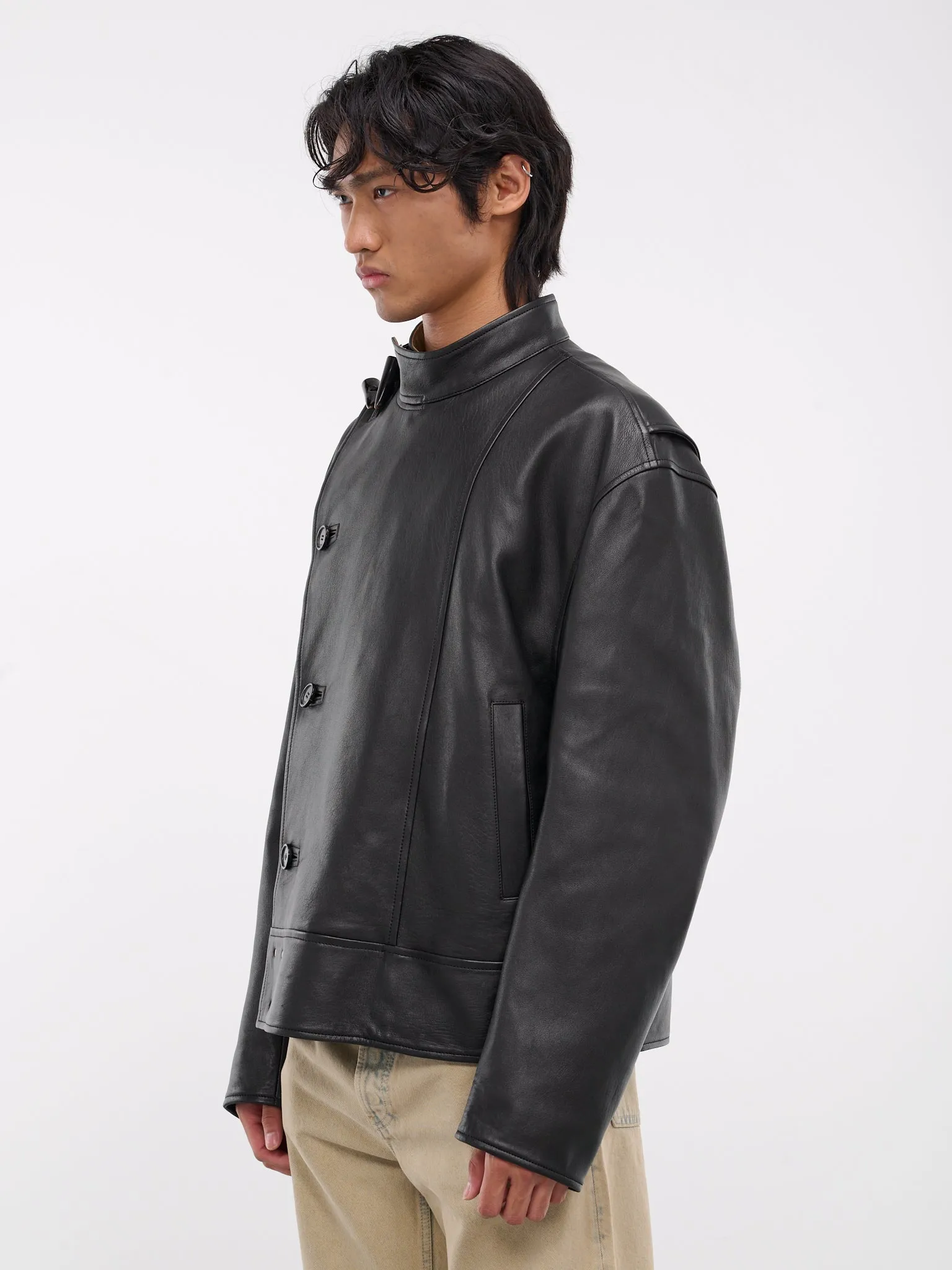 Leather Jacket (H526Y34L24-1100-BLACK)