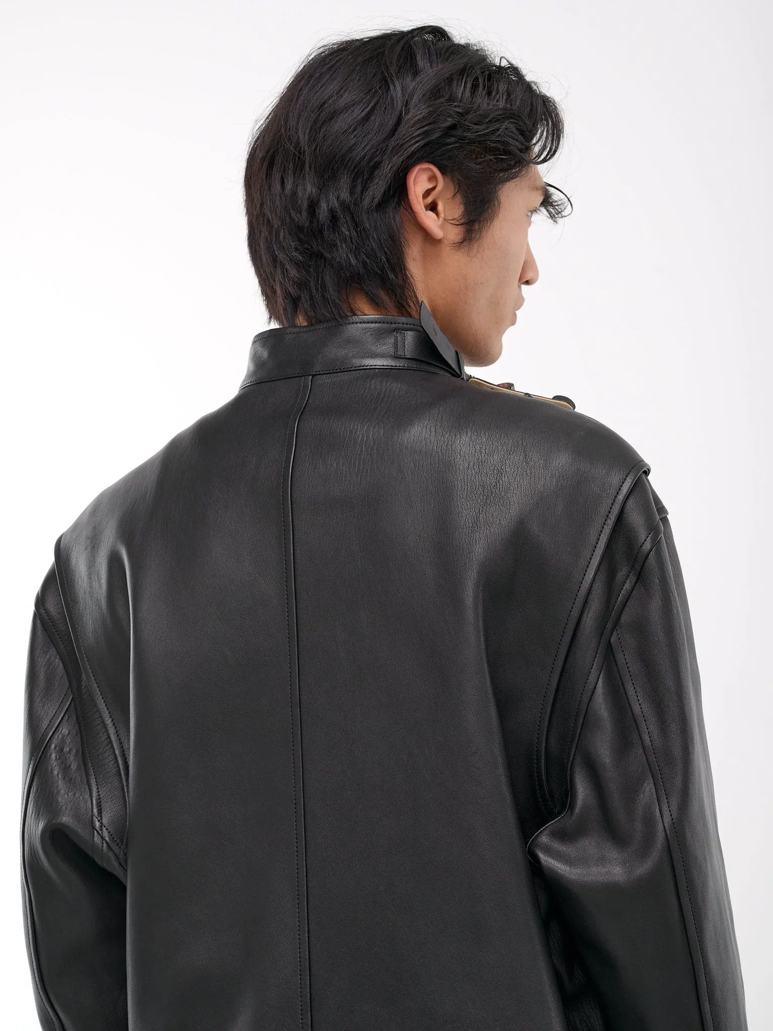 Leather Jacket (H526Y34L24-1100-BLACK)