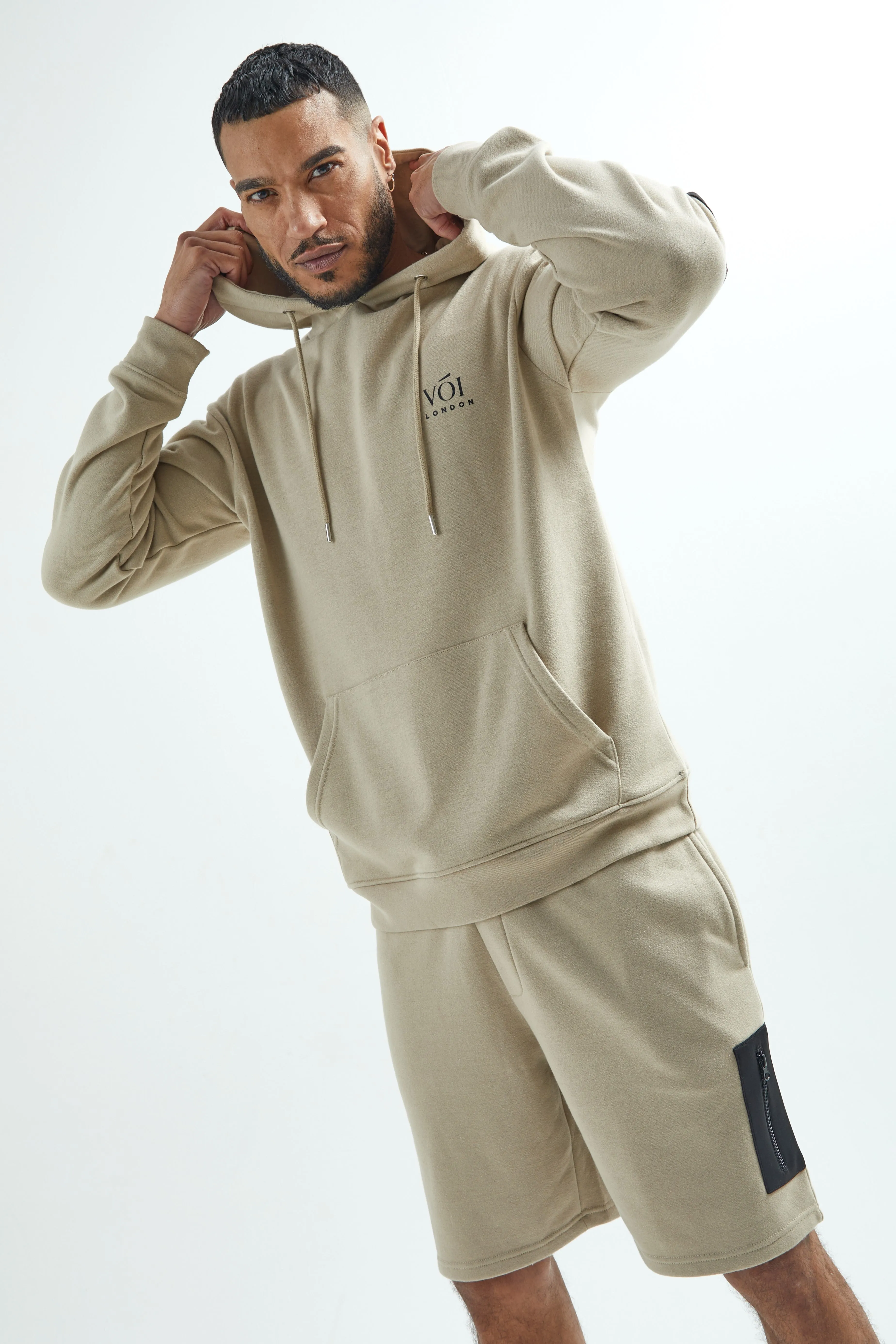 Lincoln Zip Through Hoodie - Beige