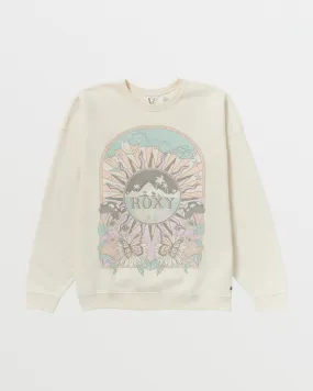 Lineup Oversized Crew Neck Sweatshirt - Egret