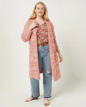 Maren Open-Front Cardigan | Coral