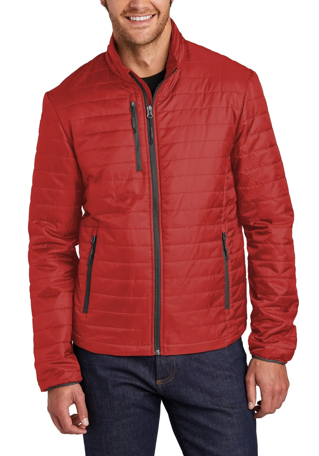 Men's Full-Zip Packable Water-Resistant Puffy Jacket