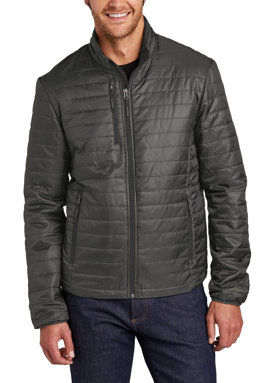 Men's Full-Zip Packable Water-Resistant Puffy Jacket