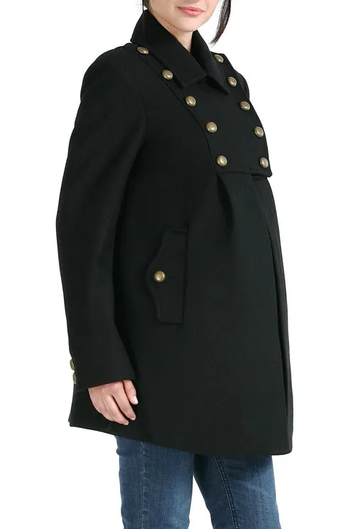 Momo Maternity Women's 'Stella' Military Style Wool Blend Coat