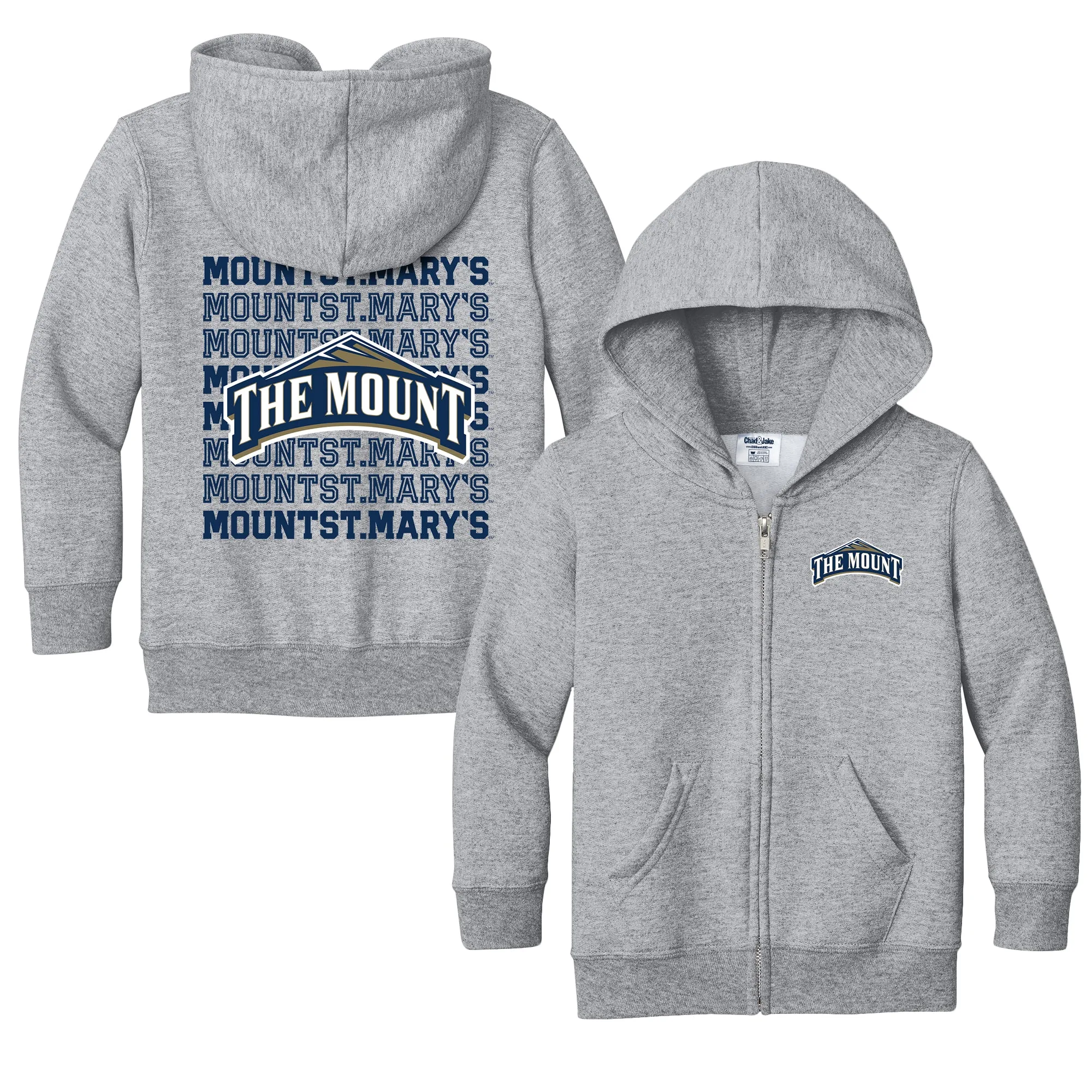 Mount St. Mary's Mountaineers Retro Toddler Full-Zip Sweatshirt