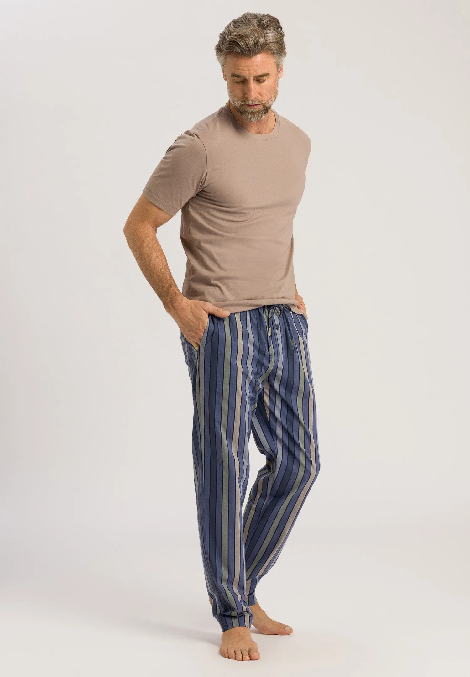 Night And Day Cotton Woven Drawstring Pants | Everblue Stripe 75436-2384