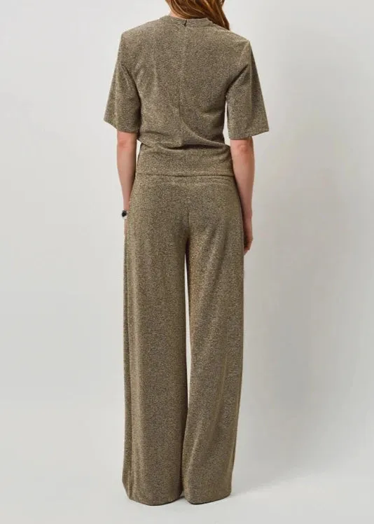 NOEMIA LUREX PANTS | CHAMPAGNE