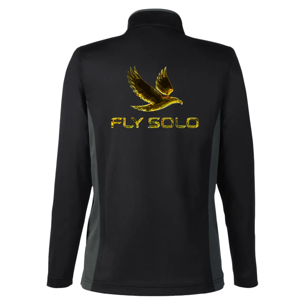 Outspoken Designs 03-01 "Fly Solo" Designer Harriton Ladies Quarter Zip Stand Collar Sweatshirt (4 colors)