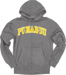 Punahou Graphite Twill Franklin Zip Hoodie