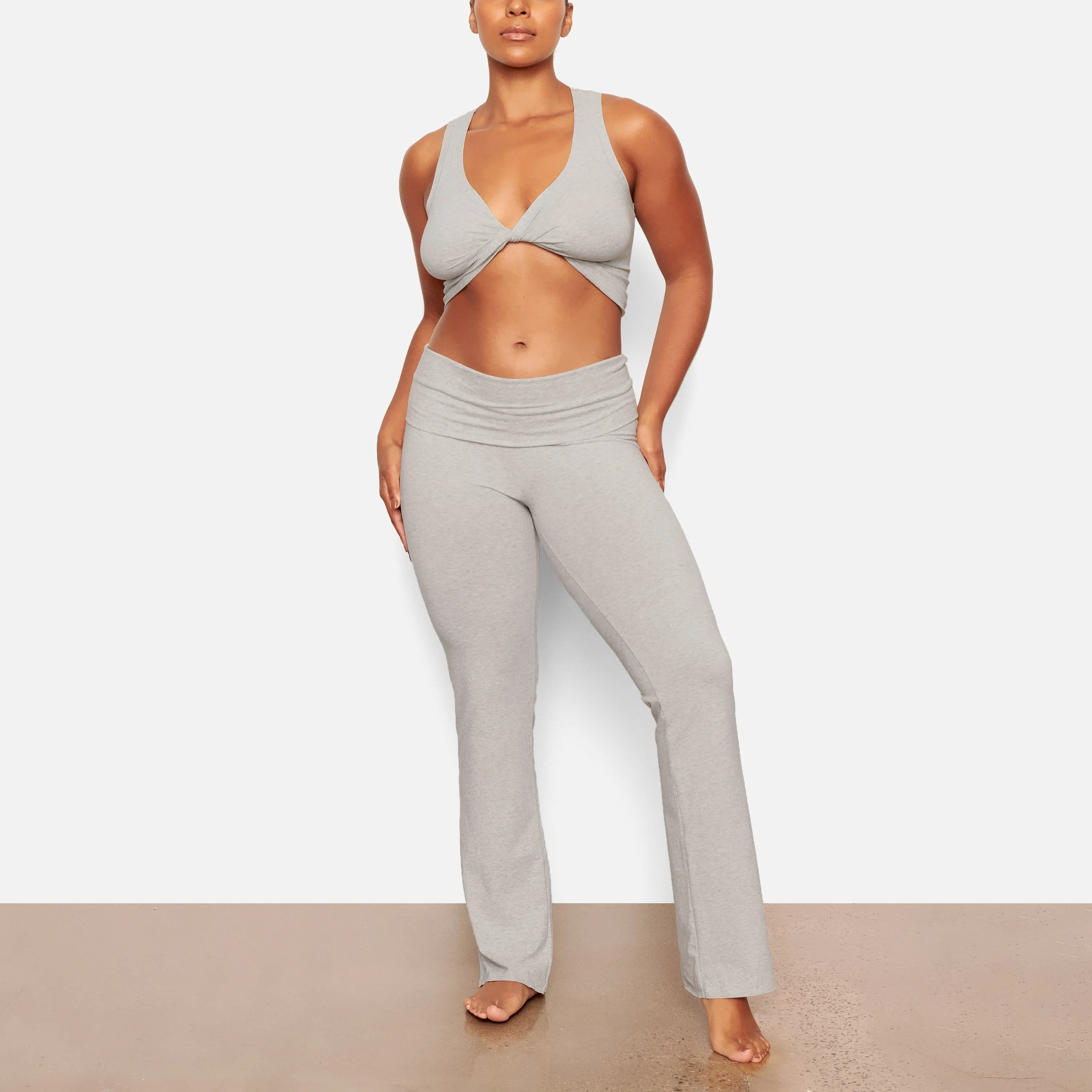 TWIST PANT | LIGHT HEATHER GREY