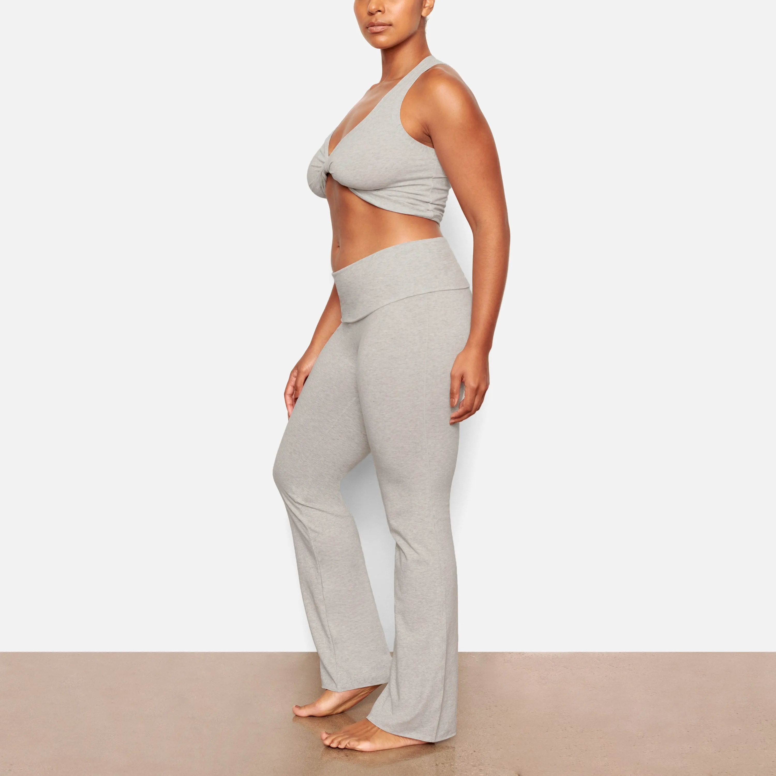 TWIST PANT | LIGHT HEATHER GREY